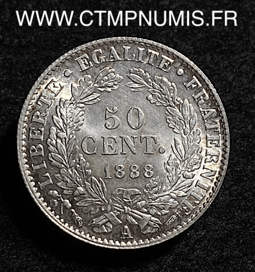 ,REPUBLIQUE,50,CENTIMES,CERES,1888,A,PARIS,