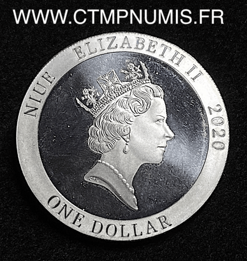 ,NIEU,1,DOLLAR,ARGENT,ELISABETH,II,2020,