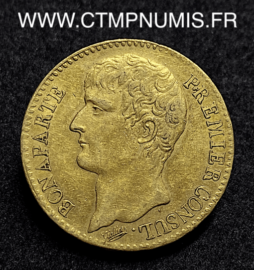 ,40,FRANCS,OR,BONAPARTE,CONSUL,AN,12,PARIS,