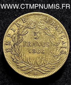 ,5,FRANCS,OR,NAPOLEON,III,1866,BB,STRASBOURG,