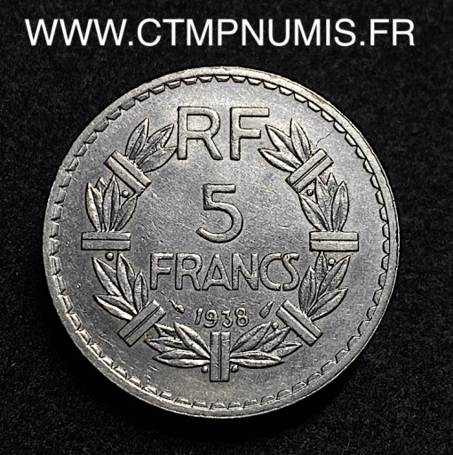 ,5,FRANCS,NICKEL,LAVRILLIER,1938,