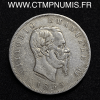 ,ITALIE,5,LIRE,ARGENT,1865,T,TURIN,