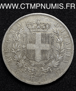 ,ITALIE,5,LIRE,ARGENT,1865,T,TURIN,