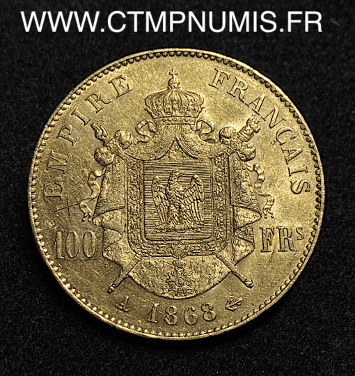 ,100,FRANCS,OR,NAPOLEON,III,1868,A,PARIS,