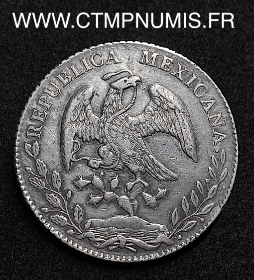 ,MEXIQUE,8,REALES,ARGENT,1877.MH,MEXICO,