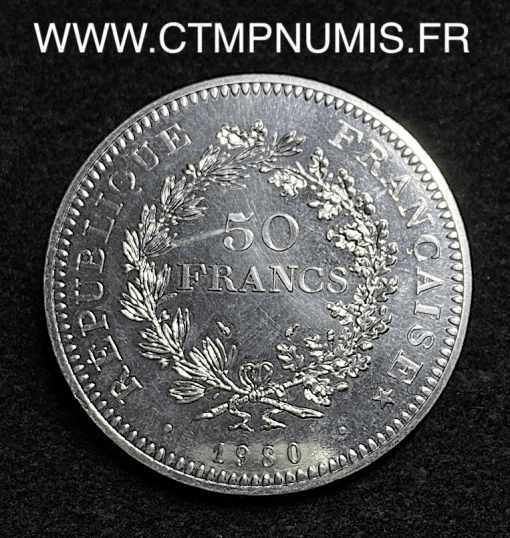 ,MONNAIE,50,FRANCS,ARGENT,HERCULE,1980,SPL,