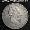 ,ITALIE,5,LIRE,ARGENT,VICTOR,1865,N,NAPLES,