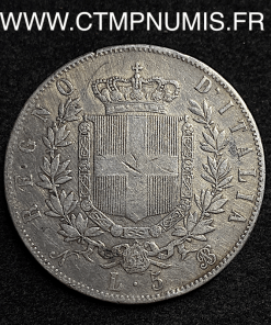 ,ITALIE,5,LIRE,ARGENT,VICTOR,1865,N,NAPLES,