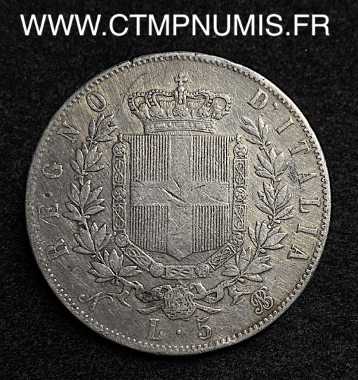 ,ITALIE,5,LIRE,ARGENT,VICTOR,1865,N,NAPLES,