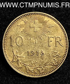 ,SUISSE,10,FRANCS,OR,VRENELI,1915,