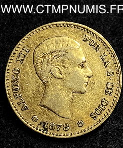 ,ESPAGNE,10,PESETAS,OR,ALPHONSE,XII,1878,78,