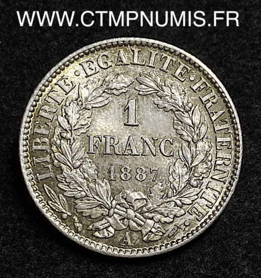 ,1,FRANC,ARGENT,CERES,1887,A,PARIS,SPL,