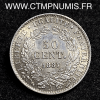 ,50,CENTIMES,ARGENT,1887,A,PARIS,SPL,