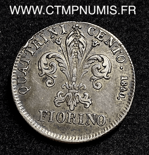 ,TOSCANE,1,FIORINO,ARGENT,LEOPOLD,II,1840,