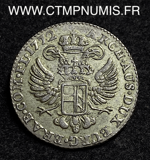 ,BELGIQUE,14,XIV,LIARD,ARGENT,1772,BRUXELLES,