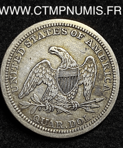 ,ETATS,UNIS,1/4,QUART,DE,DOLLAR,ARGENT,1854,