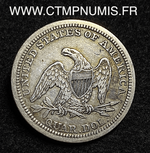 ,ETATS,UNIS,1/4,QUART,DE,DOLLAR,ARGENT,1854,