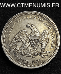 ,ETATS,UNIS,1/4,QUART,DE,DOLLAR,ARGENT,1858,