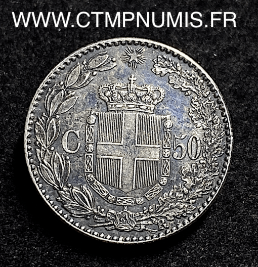 ,50,CENTESIMI,ARGENT,UMBERTO,1889,R,ROME,