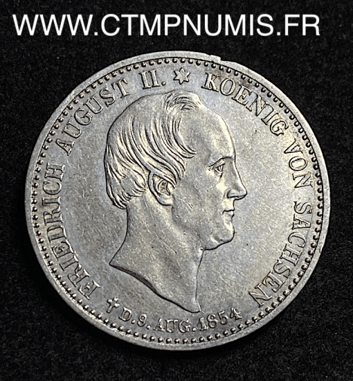 ,ALLEMAGNE,SAXE,1/3,DE,THALER,ARGENT,1854,