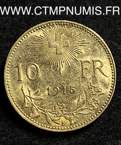 ,MONNAIE,SUISSE,10,FRANCS,OR,VRENELI,1915,