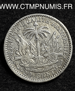 ,MONNAIE,HAITI,20,CENTIMES,ARGENT,1881,