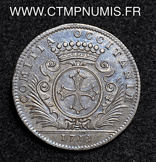 ,JETON,LANGUEDOC,ARGENT,LOUIS,XIV,1713,