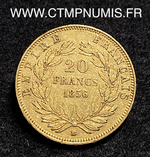 ,20,FRANCS,OR,NAPOLEON,II,1856,STRASBOURG,