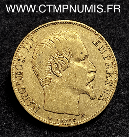 ,20,FRANCS,OR,NAPOLEON,II,1856,STRASBOURG,