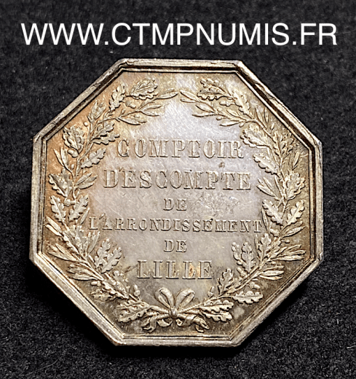 ,JETON,COMPTOIR,ESCOMPTE,DE,LILLE,1854,