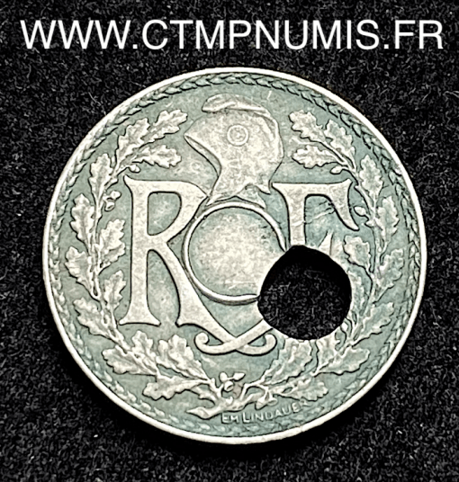 ,5,CENTIMES,LINDAUER,1934,TROU,DECENTRE,