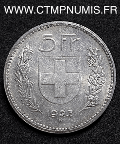 ,SUISSE,5,FRANCS,ARGENT,1923,B,BERNE,