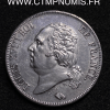 ,LOUIS,XVIII,5 FRANCS,ARGENT,1824,M,TOULOUSE,