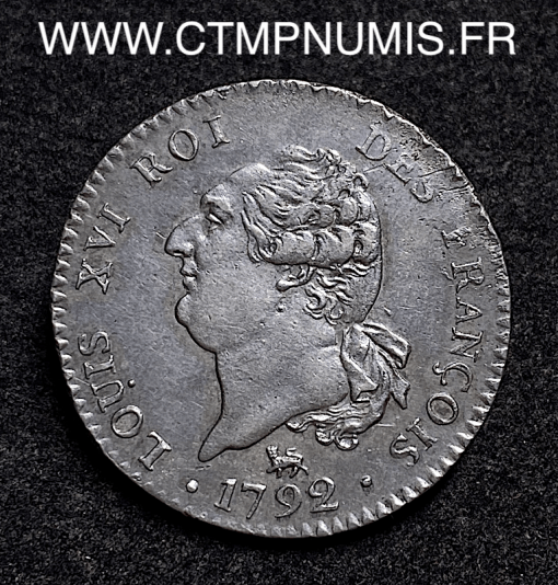 ,30,SOLS,ARGENT,CONTITUTION,1792,PARIS,