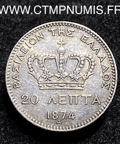 ,MONNAIE,GRECE,20,LEPTA,ARGENT,1874,A,PARIS,