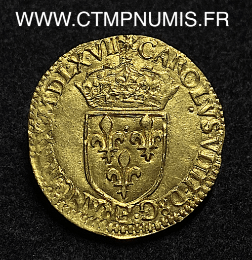 ,CHARLES,IX,ECU,OR,AU,SOLEIL,1567,K,BORDEAUX,