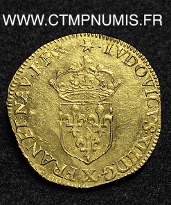 ,ROYALE,LOUIS,XIII,ECU,OR,AU,SOLEIL,1631,AMIENS,