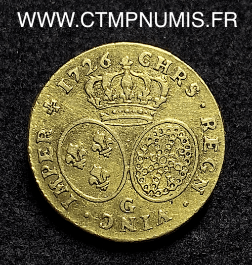 ,ROYALE,LOUIS,XV,DEMI,LOUIS,OR,1726,G,POITIERS,