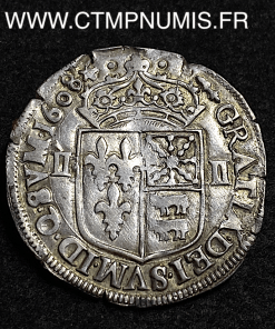 ,HENRI,IV,1/4,ECU,ARGENT,BEARN,1608,MORLAAS,