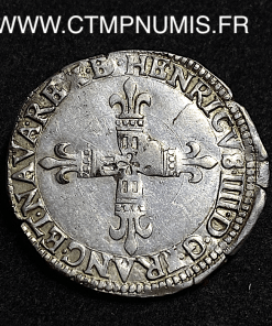 ,MONNAIE,ROYALE,HENRI,IV,1/4,ECU,ARGENT,FRANCE,NAVARRE,BEARN,1608,MORLAAS,