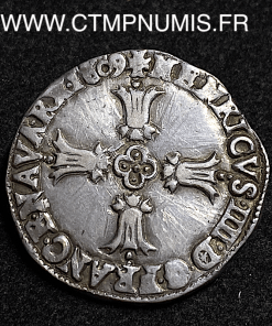 ,ROYALE,HENRI,IV,1/4,ECU,ARGENT,1609,BAYONNE,