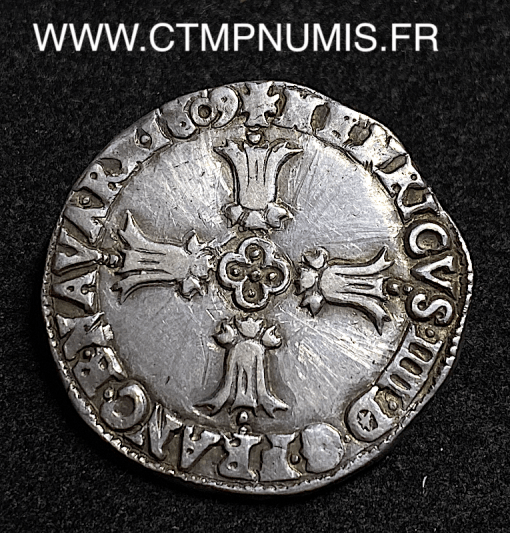 ,ROYALE,HENRI,IV,1/4,ECU,ARGENT,1609,BAYONNE,