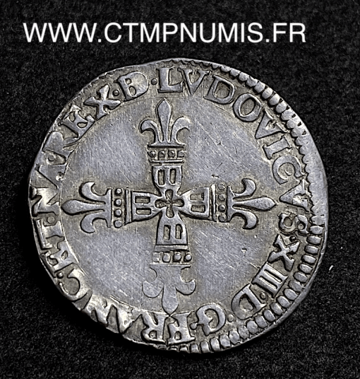 ,ROYALE,LOUIS,XIII,1/4,ECU,BEARN,1618,PAU,