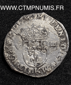 ,MONNAIE,ROYALE,LOUIS,XIII,1/8,ECU,ARGENT,1612,K,BORDEAUX,