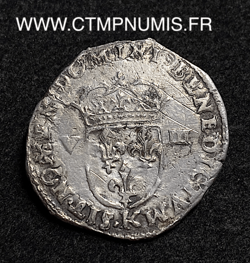 ,MONNAIE,ROYALE,LOUIS,XIII,1/8,ECU,ARGENT,1612,K,BORDEAUX,