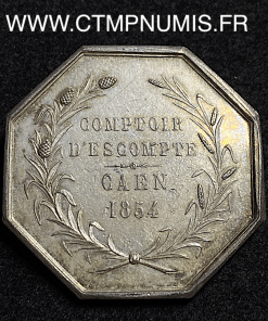 ,JETON,ARGENT,COMPTOIR,ESCOMPTE,CAEN,1854,