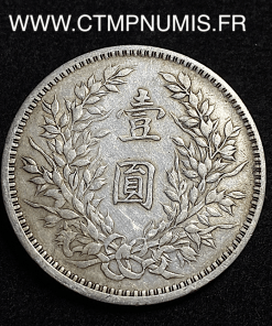 ,MONNAIE,ASIE,CHINE,1,DOLLAR,ARGENT,1914,