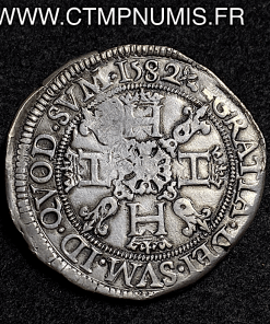 ,FEODALE,BEARN,FRANC,ARGENT,HENRI,II,NAVARRE,1582,PAU,