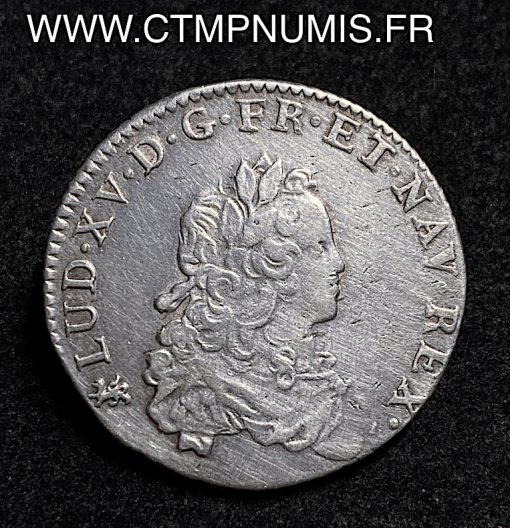 ,ROYALE,1/3,ECU,DE,FRANCE,ARGENT,LOUIS,XV,1721,T,NANTES,