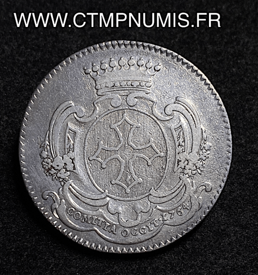 ,JETON,ARGENT,LOUIS,XV,LANGUEDOC,OCCITANIE,1764,